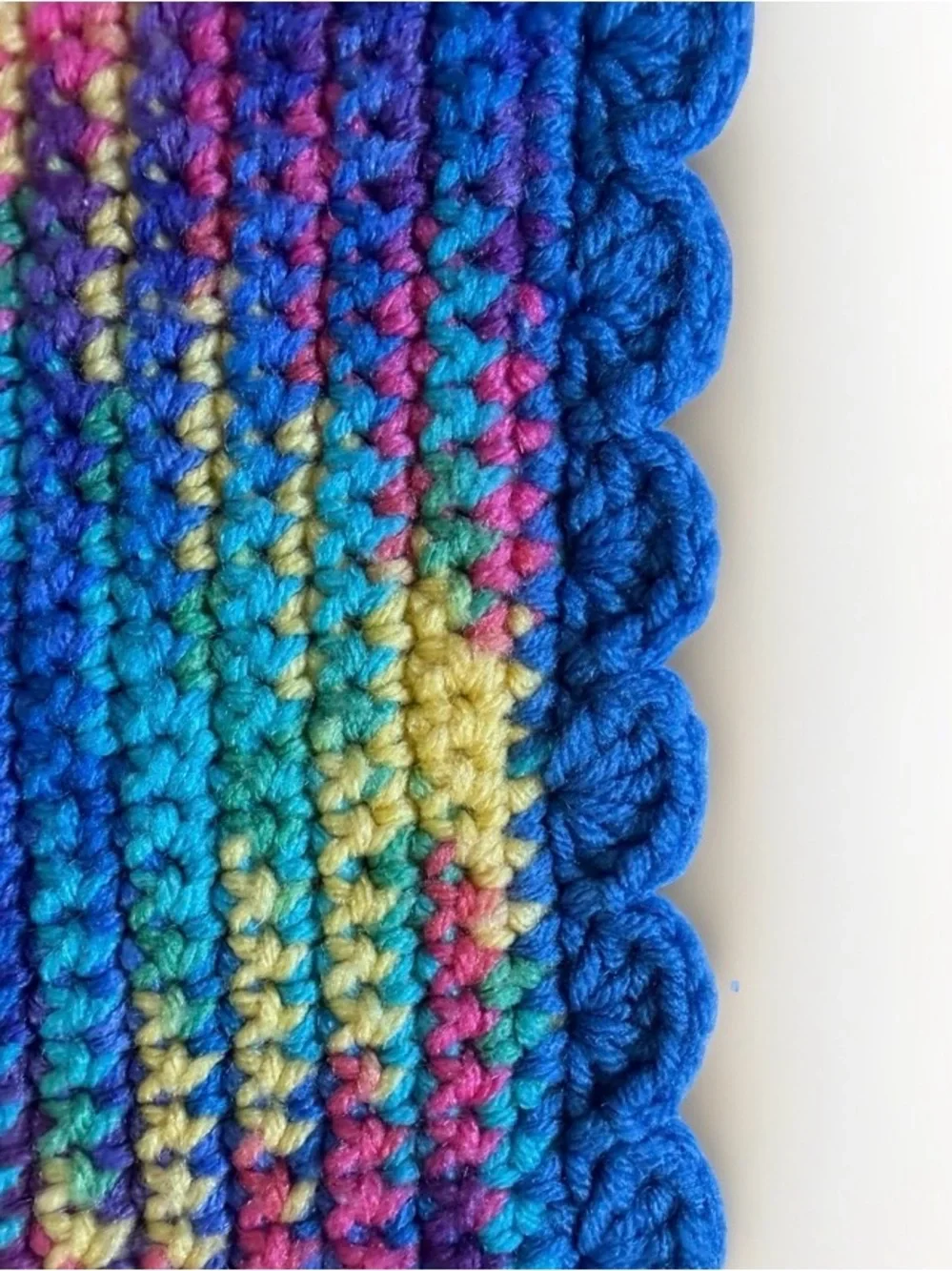 Vintage Handmade Crochet Potholder Hot Pad Trivet Lot of 3 Grandmacore Rainbow